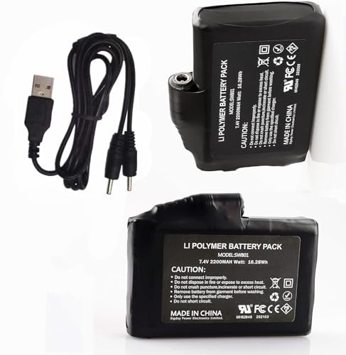 7,4 V 2200 mAh/3 500 mAh/5 000 mAh Li-Polymer uppladdningsbara batterier för batteridrivna handskar vantar foder, uppvärmda strumpor (2 200 mAh)
