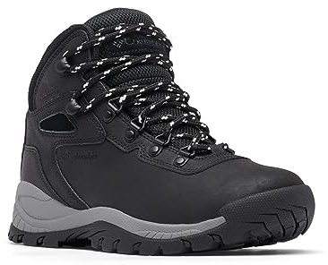 Columbia Womens Newton Ridge Lightweight Waterproof Hiking Boot, Black/Chalk, 9 Wide