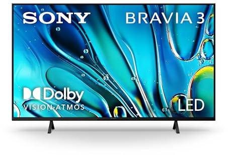 Sony 43-Inch Class 4K Ultra HD BRAVIA 3 LED Smart TV with Google TV, Dolby Vision HDR, and Exclusive Features for PlayStation®5 (K-43S30)