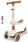 Stompa Roller Kinder 3 Jahre Scooter 2 in 1 Kinderroller ab 2 Jahre bis zu 50kg mit Klappbar Sitz &LED Räder, Höhenverstellbarer, Faltbar Tretroller Dreirad Roller für Kleinkinder Jungen Mädchen Weiß