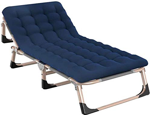 OTQEFTN Loungers Garden Foldable, Garden Lounger Deck Chair Folding Lounger Adjustable Relax Sun Lounger Beach Lounger Portable Leisure Lounger for Camping Pool Beach, Blue