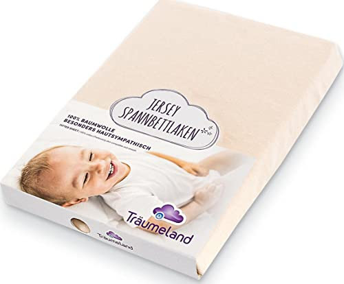 Träumeland Spannbetttuch Jersey, beige, 60 x 120 + 70 x 140 cm
