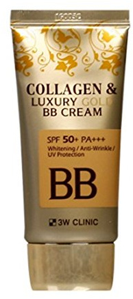 3W CLINIC Collagen & Luxury Gold BB Cream 1.69Oz SPF50+/PA+++ Wrinkle Care