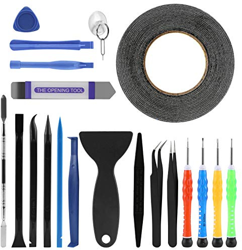 LIHAO 21 in 1 strumento di riparazione per cellulare, set di strumenti professionali, cacciavite, colla a ventosa per smartphone, tablet, PC, multimedia