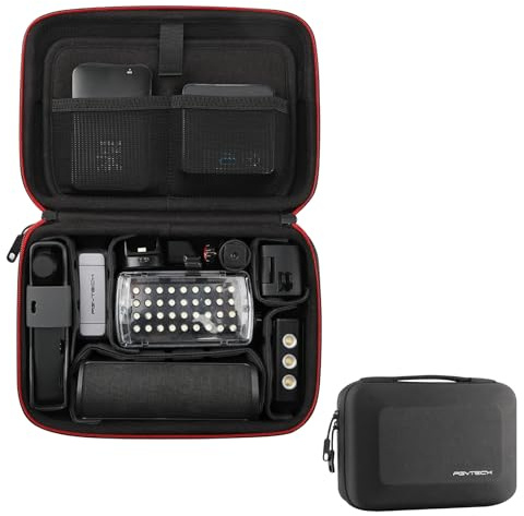 PGYTECH Fotocamera Custodia Portaoggetti Borsa a Mano per DJI OSMO 360/Action 6/Pocket 4/3/Mobile 3, per Gopro 13, per DJI FPV Batteria Maniglia Borsa, per Insta360 Ace Pro 2/X5