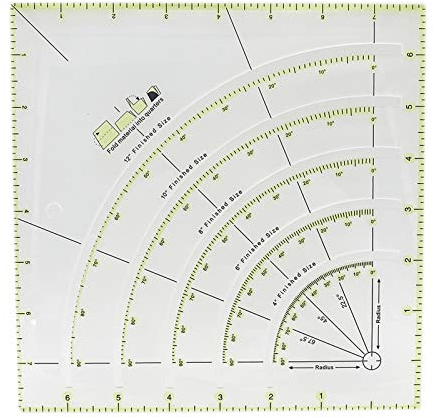 Quilt Lineal Quilters Lineale Arcs Lineal Basteln Quilten Lineal Acryl Patchwork Lineal Quiltlineal Mit Gitterlinien Kreisschneider Lineal Quilting Lineal Zum Nähen Und Basteln Mit Exakten