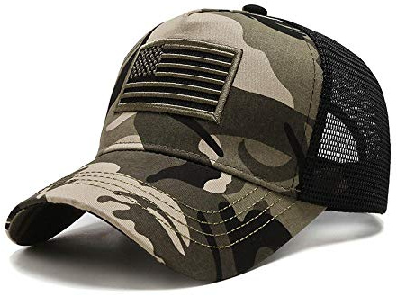 Gorras De Hombre Sombreros Cap Gorra De Verano De Camuflaje para Hombres con Malla Gorra De Béisbol del Ejército Al Aire Libre para Hombres Snapback Bone Camo Military Hats-Camouflage_Adjustable