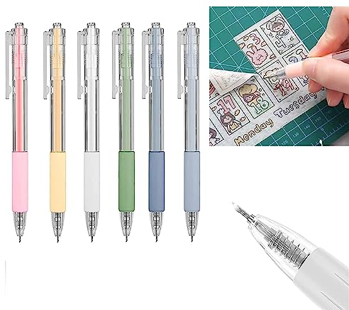 SURALIN 6 PCS Schneidestift Papierschneider Schneidstift Stift Messer Schneidstift DIY Art Work Papierschneider Stift Bastelmesser Carving Craft