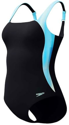 Speedo Shaping LunaLustre Printed Traje de baño para Mujer, Arctic Glass, 36