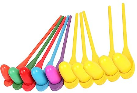 TOYANDONA 10 Sätze Ei Und Löffel Spiel Sensorische Integration Training Werkzeug Lustiges Ball Spielzeug