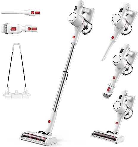 Aspirapolvere senza Fili Scopa Elettrica Vacuum Cleaner Leggera Ricaricabile Tappeti Pavimenti Capelli Peli animali