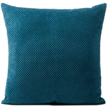 Gözze - Kissen Sven, Dekokissen in genoppter Optik, Weiches Sofakissen mit Füllung, 100% Polyester, 60 x 60 cm - Petrol