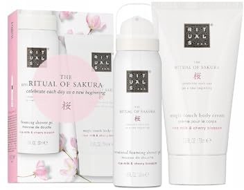 The Ritual of Sakura Luxury Gift Set, Shower Gel 50ml and Body Cream 70ml, Personal Care Collection