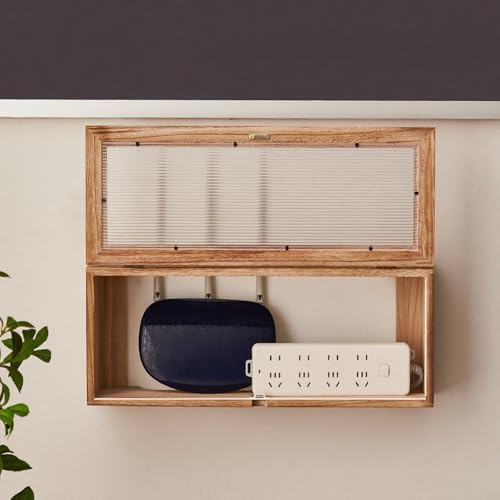 Modern fjärrkontroll nizerbox väggdekor med grenuttag skydd elegant trädesign för vardagsrum TV-installation platsbesparande förvaringslösning