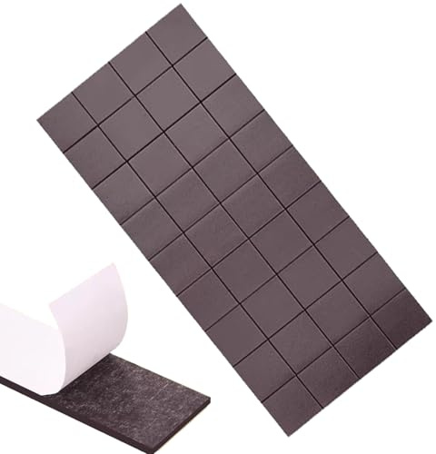 Sticky Magnetark - självhäftande magnetblad, flexibla magnetband, 36 x väggmagneter, ultratunn magnetisk remsa, stark magnetisk tejp med självhäftande baksida av skal, användning för , foton