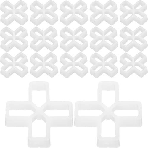 ELAYARD 100pcs 10mm Tile Leveling Spacers Cross Clips for Floor and Wall Tiling, Pool Tile Grout Gap Spacers for Self-Leveling System and Patio Installation