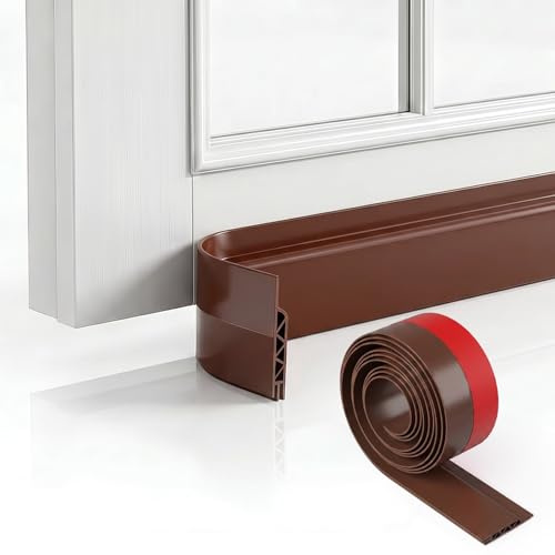 Oderra Burlete Aislante 100 cm para Puertas de Entrada, Marrón