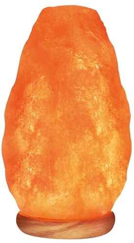 WBM LLC Himalayan Glow Natural Pink Salt Lamp, Crystal Salt Lamp Night Light with (ETL Certified) Brightness Control Dimmer Switch, Wooden Base & Salt Lamps Bulb | 6-8 LBS, Model Number: 1001