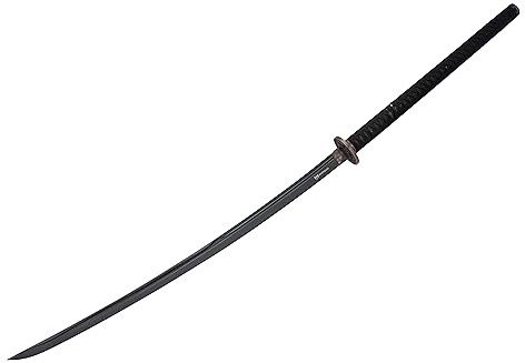 Shinwa Colossus Yoru Handmade Odachi/Giant Samurai Sword - Exclusive, Hand Forged Black Damascus Steel; Genuine Ray Skin; Dragon Tsuba - Functional, Full Tang, Battle Ready - 60