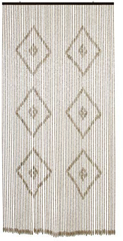 VERDELOOK Tenda in Legno, 120x240 cm, Fantasia rombo Colore Naturale, Fili 80