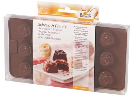 Birkmann Chocolate and Pralines 15-cavity Silicone Mold, Roses
