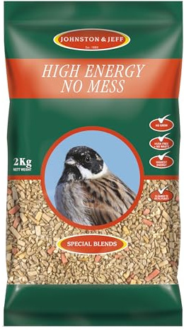 Johnston & Jeff 2kg High Energy No Mess - No Grow Premium Wild Bird Food Wildlife Seed