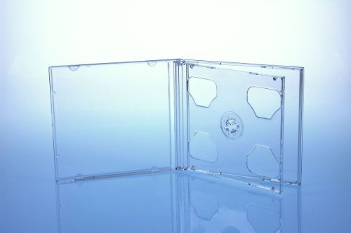 10 CD/DVD Hüllen / 2er 2fach Jewelcase für 2 Disc/glasklar transparent