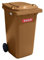 Sulo Müllbehälter, Inhalt 80 Liter, Farbe braun, BxTxH 445 x 520 x 930 mm, Niederdruck-Polyethylen (PE-HD)