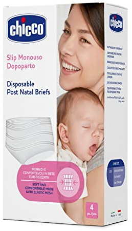 Chicco Mammy - Bragas monouso de malla elásticas y transpirables postparto 4 ud, talla única
