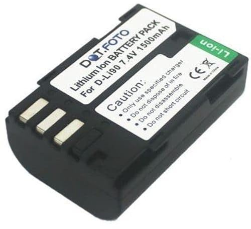 Dot.Foto D-LI90 Premium 7.4v / 1500mAh Akku für Pentax K-01, K-1, K-1 II, K-3, K-3 II, K-3 III, K-5, K-5 II, K-5 IIs, K-7, 645D