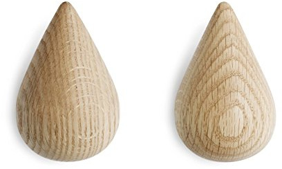 Normann Copenhagen Dropit Kleiderhaken, Holz, Natur, H: 9,3 x L: 6 x D: 8,7 cm