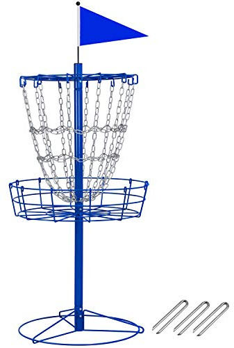 Topeakmart Disc Sports 12-Chain Disc Golf Basket Target Portable Golf Practice Set for Outdoor Indoor
