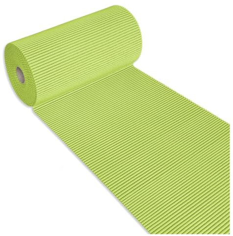 emmevi Alfombra de goma suave con borde de piscina, rollo de 15 metros, multiusos, para debajo del vaso del fregadero, verde