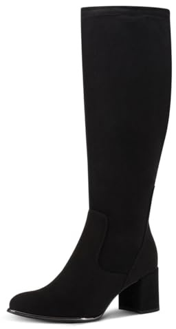 MARCO TOZZI stivali alti ed eleganti da donna con tacco e design a punta color nero (black) 38 EU