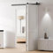 ETIASQSA Kit de herrajes para puerta corredera de granero plegable de 183 cm, resistente para 2 puertas (solo kit de herramientas, sin puerta)