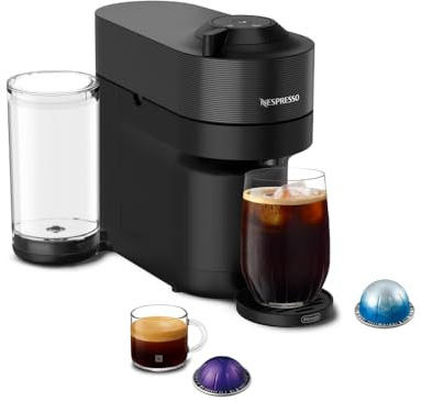 Nespresso Vertuo Pop+ Coffee and Espresso Machine by De'Longhi, Liquorice Black