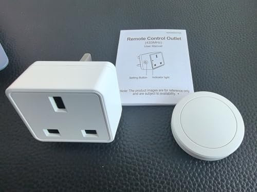 HAPYTHDA Smart Plug,Remote Control Plug Socket UK with 15A/1500W and 500 Feet RF Range,Remote Control Sockets no wiring needed,Smart Plugs 4000V Anti-Surge Protection