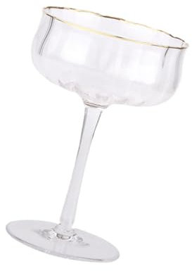 ULTECHNOVO Bicchiere Da Cocktail Da Martini 260 Ml in Vetro Bordo, Elegante Set Per Feste, Matrimoni e Banchetti, Multiuso Per Whisky e Vino