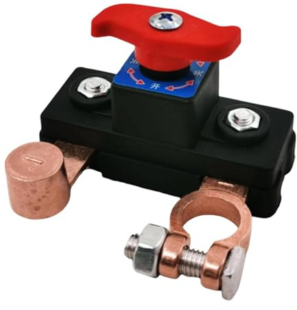 Xgdsnly Coupe Circuit Batterie Isolateur de Puissance Interrupteur Principal Sectionneur d'alimentation en Alliage D'Aluminium Robuste Adapté pour Voiture Mot, Cuivre