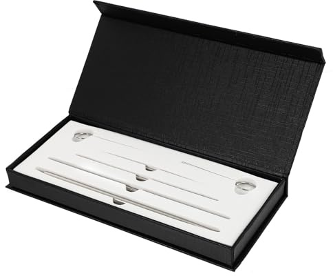 Gadpiparty Sonda Género para Serpientes Acero Inoxidable, Kit Portátil para Reptiles, Sonda Profesional Punta Redonda para Identificación en Reptiles Diferentes Tamaños, Suministros Salud