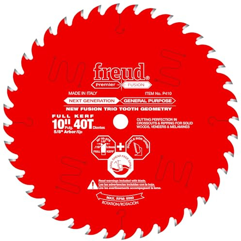 Freud P410 henselite Fusion 25,4 cm 40 dientes omniesfera-ATB con hoja de sierra de uso General...