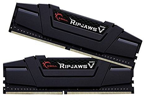 G.SKILL Ripjaws V Series F4-3600C16D-16GVK 16 GB (8 GB x 2) DDR4 3600 MHz C16 1.35 V Memory Kit - Classic Black