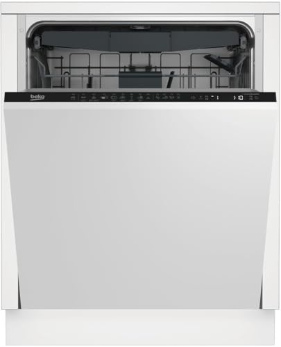 Beko DIN28423 Totalmente integrado 14cubiertos A++ lavavajilla - Lavavajillas (Totalmente integrado, Tamaño completo (60 cm), Negro, LCD, Acero inoxidable, 14 cubiertos)