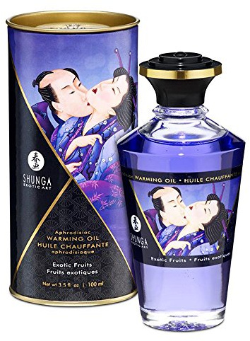 Aceite de Masaje Afrodisíaco Efecto Calor de Frutas Exóticas 100 ml. – Shunga - Juego para tus sentidos: estimula tu tacto, tu gusto y tu olfato!