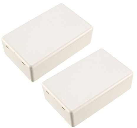 Sourcingmap Lot de 2 boîtes de jonction électroniques en plastique Beige 80 x 50 x 26 mm