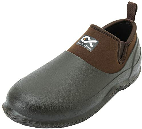 Duck and Fish Neoprene Twin Gore MOC Hunting Garden Shoe (14 Men, Brown-Gore)