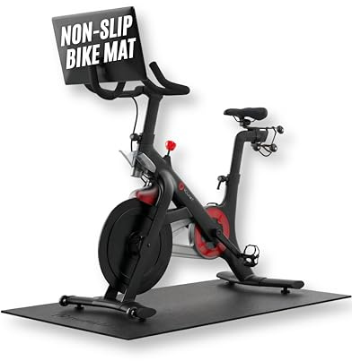 Powr Labs Bike Mat Compatible with Peloton, Treadmill, Exercise Equipment, Elliptical, Walking Pad, Indoor Bike Trainers, Home Gym Workout - Protects Hardwood Floors and Carpet