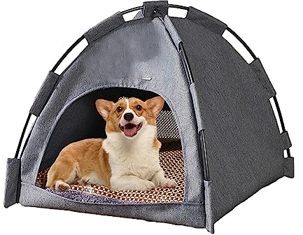 Haustierzelt Katzen Zelt Outdoor Hund Sonnenschirm Pop Up Hundezelt, Tragbare Waschbares Hundehütten, Haustierkäfig Für Katze, Hund,42 X 42 X 38 cm