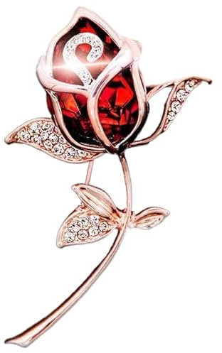 Gimiro Broche pour femme, camélia, strass, perles, roses, épinglette, pour robe blazer, accessoire de mode de mariage, Métal