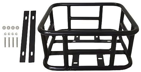 Ronyme Fahrradkorb Hinten Abnehmbar Fahrradträger, Korb aus Eisendraht, Langlebiger Fahrrad-Gepäckträger für Outdoor, Kinder und Erwachsene,Schwarz,32.5x28x15cm
